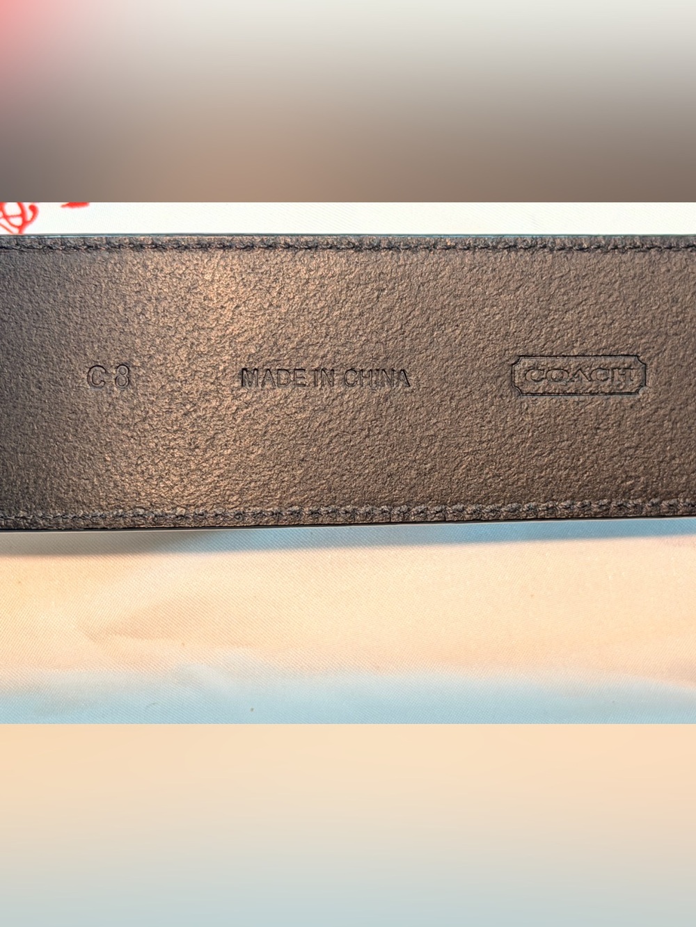 Coach 2018 Signature Embossed Buckle Belt (#C8 90080) Large - Picture 7 of 9
